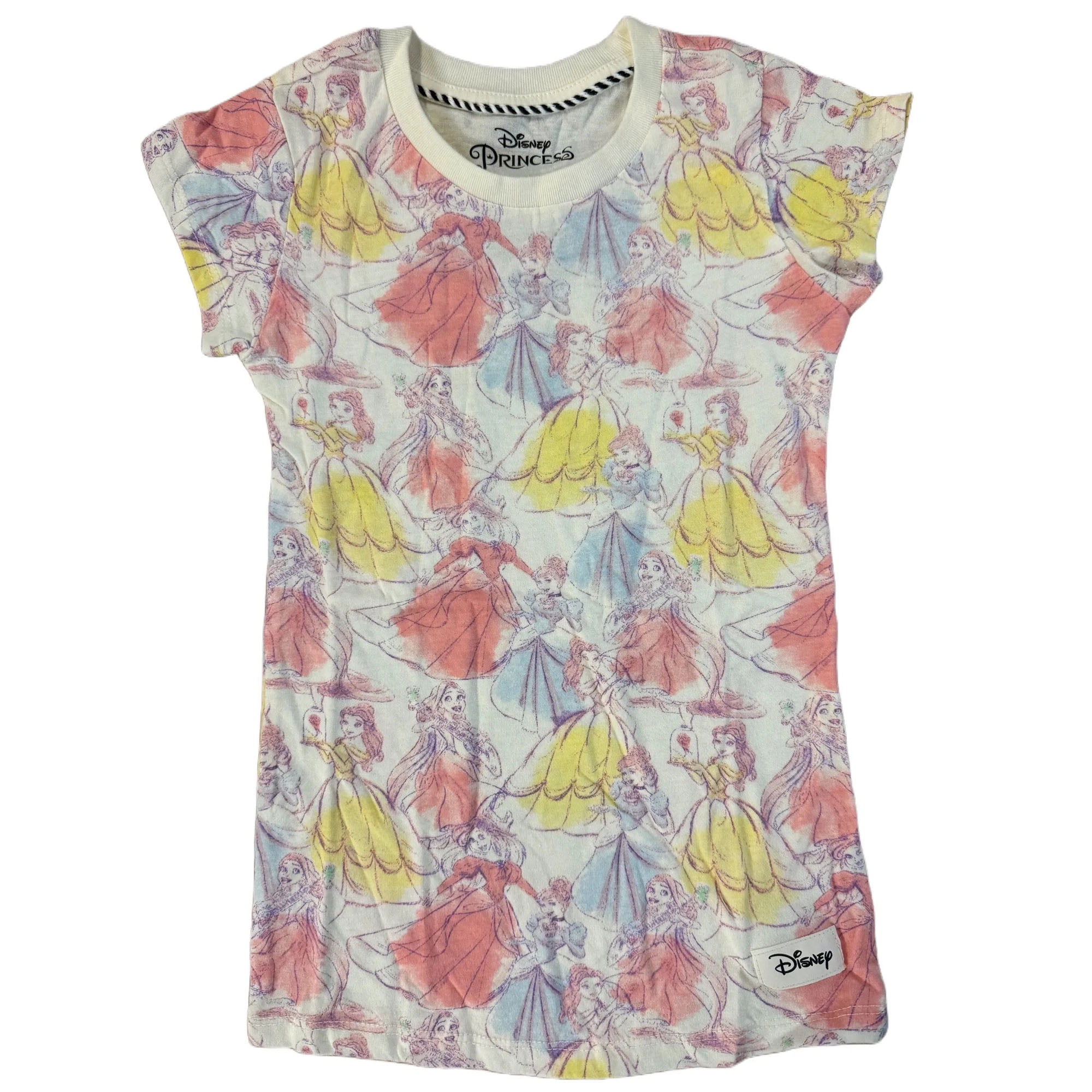 Clementine Girls' Everyday Short Sleeve T-Shirt - Soft Cotton, White, Size Small (6-6X)