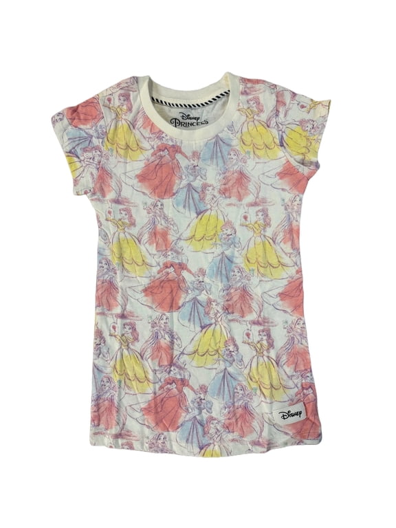 All Over Print Toddler Girl's Off-White T-Shirt (2T)