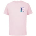 thumbnail image 1 of Disney Princess Alphabet Monogram Frozen Letter E for Elsa - Short Sleeve Cotton T-Shirt for Adults - Customized-Soft Pink, 1 of 5