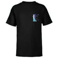 thumbnail image 1 of Disney Princess Alphabet Monogram Frozen Letter E for Elsa - Short Sleeve T-Shirt for Kids - Customized-Black, 1 of 5