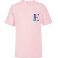 thumbnail image 1 of Disney Princess Alphabet Monogram Frozen Letter E for Elsa - Short Sleeve T-Shirt for Kids - Customized-Soft Pink, 1 of 5