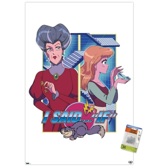 Disney Princess And Villains: Manga - Cinderella Step-Mother Wall Poster with Pushpins, 22.375" x 34"