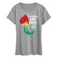 thumbnail image 1 of Disney Princess - Ariel And Flounder Fearless And Free - Women's Short Sleeve Graphic T-Shirt, 1 of 5