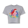 thumbnail image 1 of Disney Princess - Ariel And Flowers - Junior's Cropped T-Shirt, 1 of 4