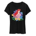 thumbnail image 1 of Disney Princess - Ariel And Flowers  - Women's Short Sleeve Graphic T-Shirt, 1 of 5