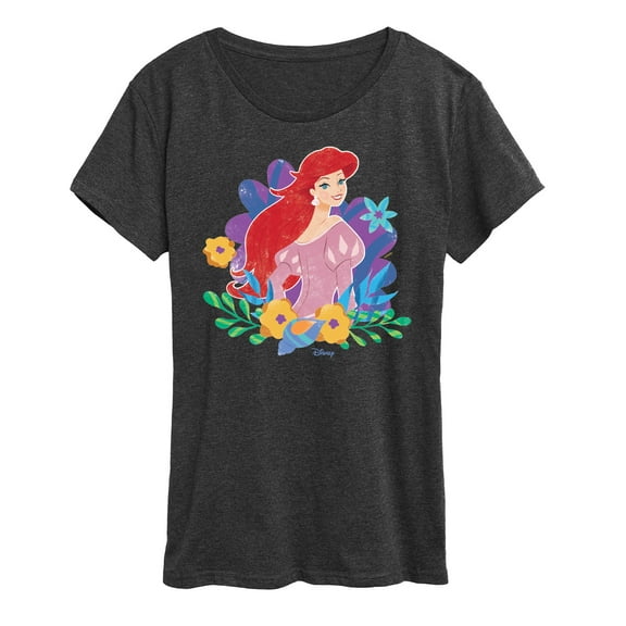 Disney Princess - Ariel And Flowers - Women's Short Sleeve Graphic T-Shirt
