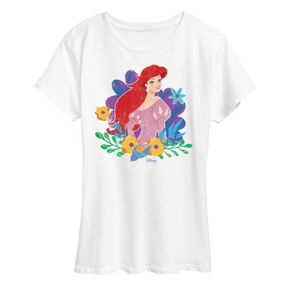 Disney Princess - Ariel And Flowers - Women's Short Sleeve Graphic T-Shirt