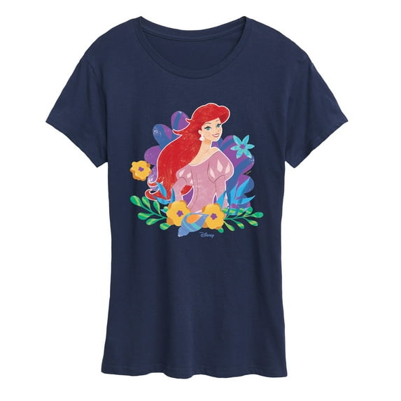 Disney Princess - Ariel And Flowers - Women's Short Sleeve Graphic T-Shirt
