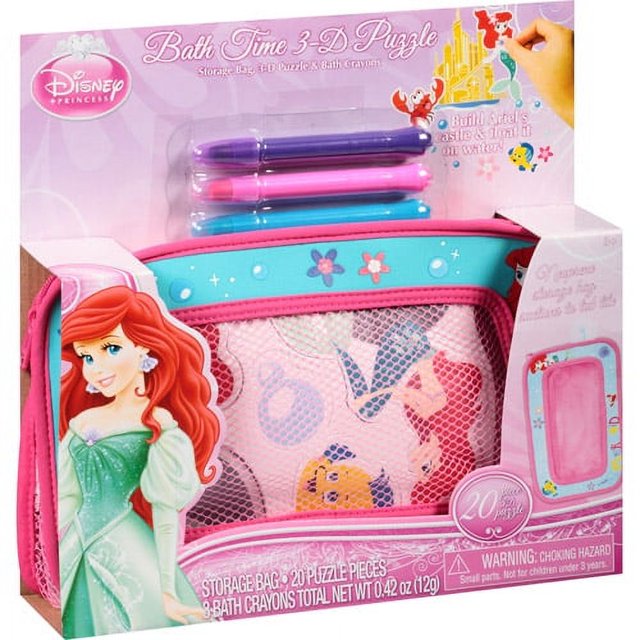 Disney Princess Ariel Bath Time 3D Puzzle & Bath Crayons, 5 pc ...