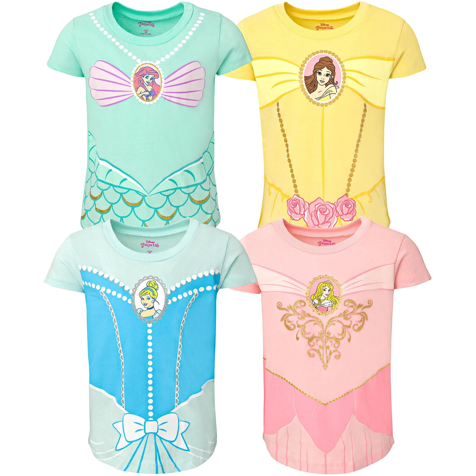 Disney Sizes Mermaid Graphic Ariel Girls T-Shirt, Little 4-18
