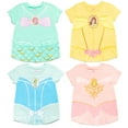 thumbnail image 1 of Disney Princess Belle Aurora Cinderella 4 Pack T-Shirts Toddler to Big Kid, 1 of 5