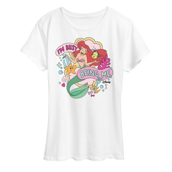 Disney Princess - Ariel Busy Being Me - Women's Short Sleeve Graphic T-Shirt