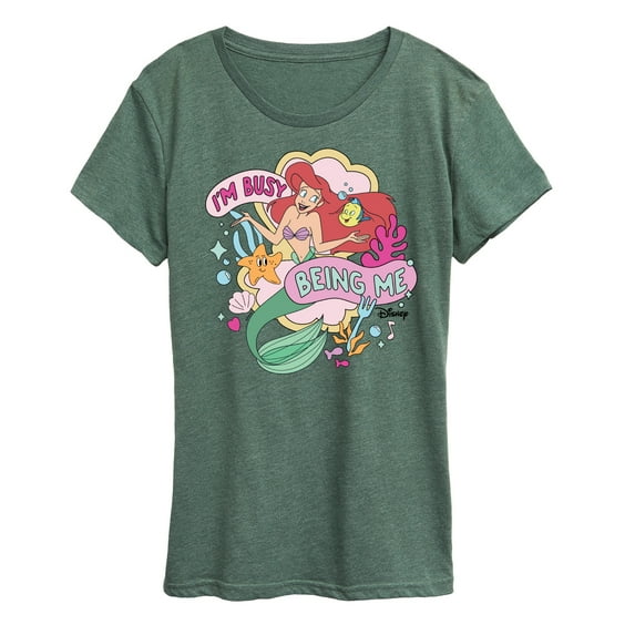 Disney Princess - Ariel Busy Being Me - Women's Short Sleeve Graphic T-Shirt