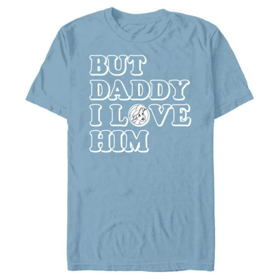 Disney Princess Ariel But Daddy I Love Him - Short Sleeve Blended T-Shirt for Adults - Customized-Ocean Blue