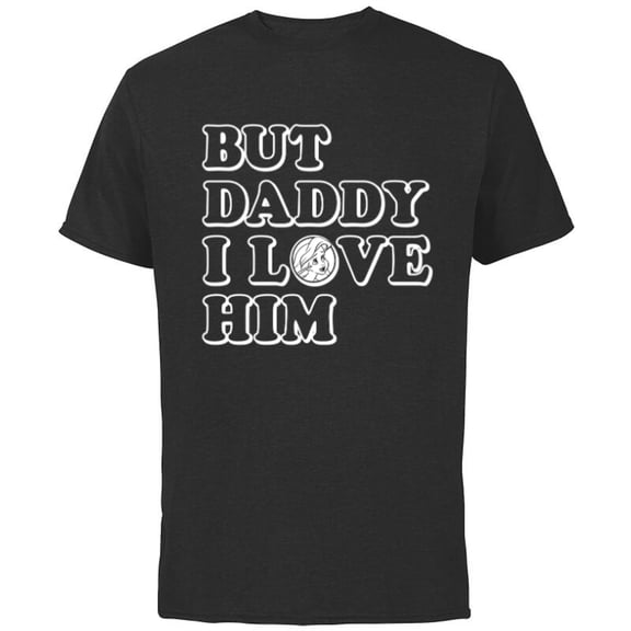 Disney Princess Ariel But Daddy I Love Him - Short Sleeve Cotton T-Shirt for Adults - Customized-Black