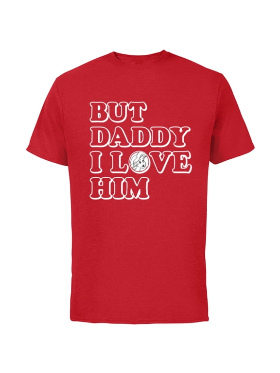 Princess Ariel But Daddy I Love Him - Short Sleeve Cotton T-Shirt for Adults - Customized-Red