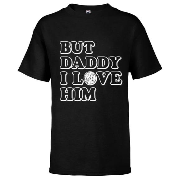 Disney Princess Ariel But Daddy I Love Him - Short Sleeve T-Shirt for Kids - Customized-Black