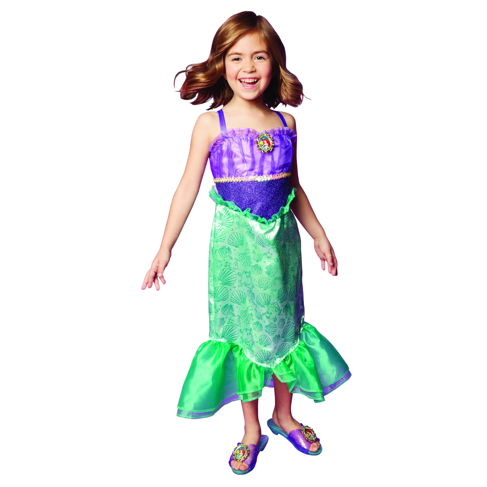 Disney Princess Ariel Children's Dress Perfect for Halloween or Dress Up -  Walmart.com