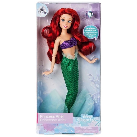 Disney Princess Poseable Little Mermaid Ariel Doll with Jeweled Ring