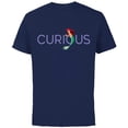 thumbnail image 1 of Disney Princess Ariel Curious - Short Sleeve Cotton T-Shirt for Adults - Customized-Navy, 1 of 5