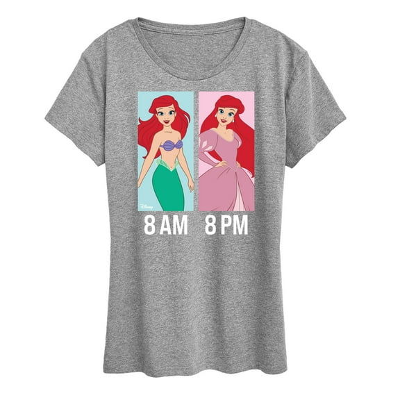 Disney Princess - Ariel Day And Night Wear- Women's Short Sleeve Graphic T-Shirt