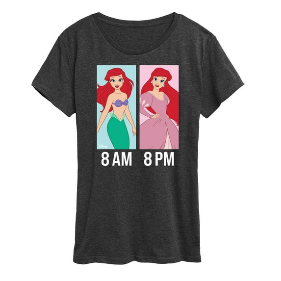 Disney Princess - Ariel Day And Night Wear- Women's Short Sleeve Graphic T-Shirt