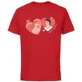 thumbnail image 1 of Disney Princess Ariel & Eric Valentine’s Day Better Together - Short Sleeve Cotton T-Shirt for Adults - Customized-Red, 1 of 5