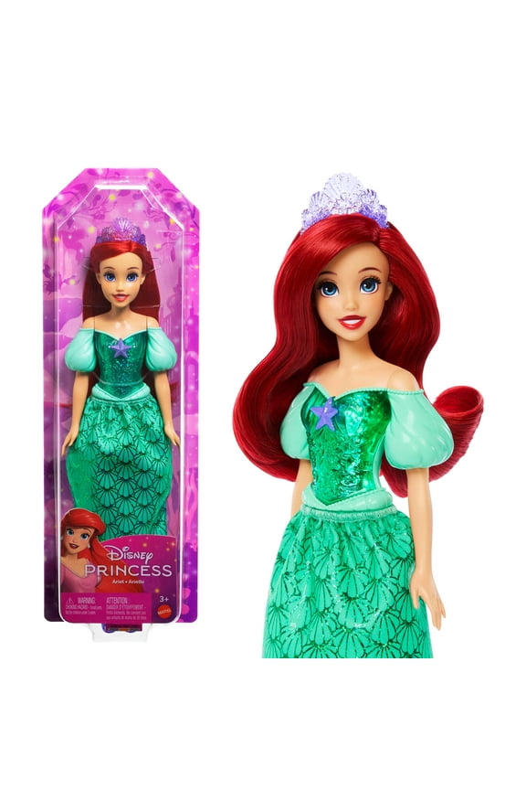 Ariel Fashion Doll with Red Hair, Blue Eyes & Tiara Accessory, Sparkling Look
