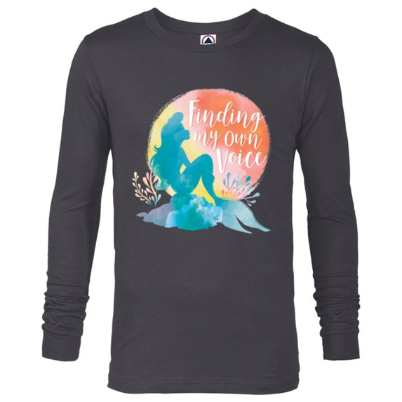 Disney Princess Ariel Finding Your Own Voice - Long Sleeve T-Shirt for Men - Customized-Charcoal Heather