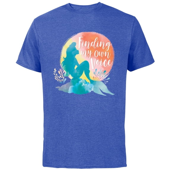Disney Princess Ariel Finding Your Own Voice - Short Sleeve Cotton T-Shirt for Adults - Customized-Royal Heather