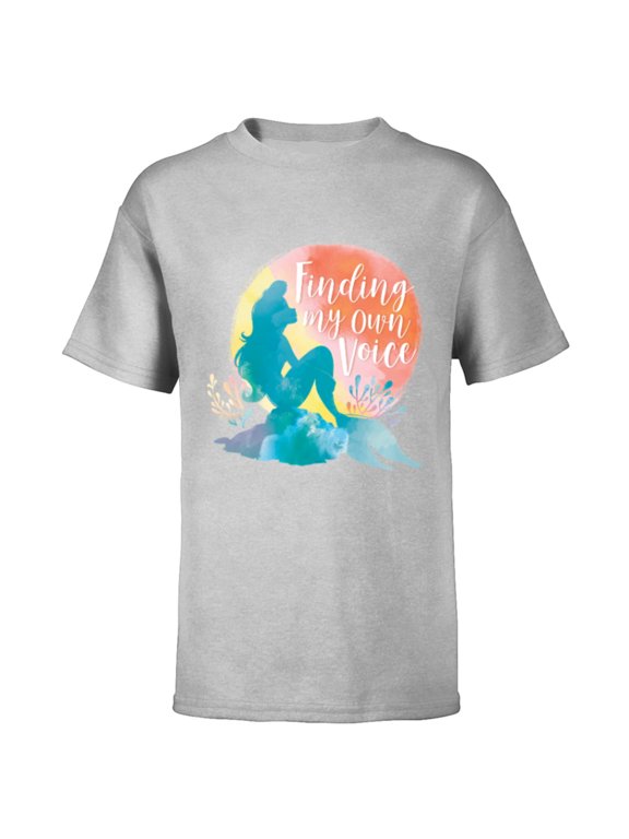 Princess Ariel Finding Your Own Voice - Short Sleeve T-Shirt for Kids - Customized-Athletic Heather