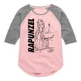 thumbnail image 1 of Disney Princess - Ariel & Flounder Surprised - Toddler & Youth Girls Raglan Graphic T-Shirt, 1 of 5