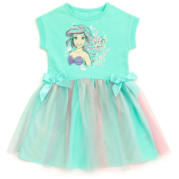 Disney Princess Ariel French Terry Tulle Dress Toddler to Big Kid