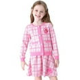 thumbnail image 1 of Disney Princess Ariel Girls Dresses Sets Preppy Plaid Tweed Jackets and Skirts 2 Pieces Sizes 2-6, 1 of 7