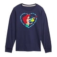 thumbnail image 1 of Disney Princess - Ariel Heart - Valentine's Day - Boys and Girls Youth Long Sleeve Graphic T-Shirt, 1 of 4