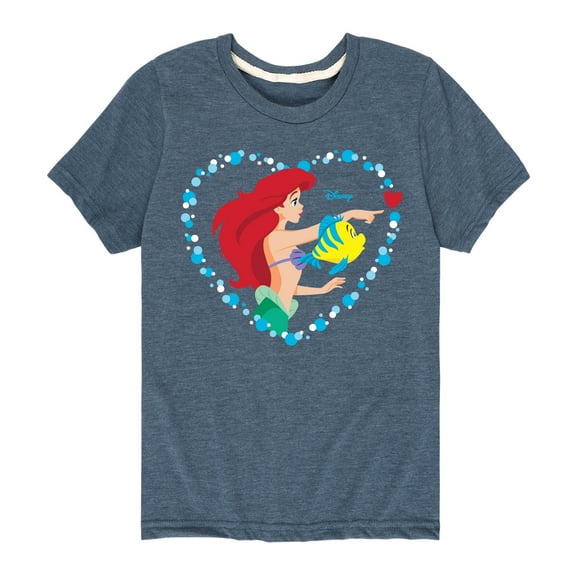 Disney Princess - Ariel - Heart - Valentine's Day - Youth Short Sleeve Graphic T-Shirt