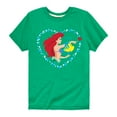 thumbnail image 1 of Disney Princess - Ariel - Heart - Valentine's Day - Youth Short Sleeve Graphic T-Shirt, 1 of 4