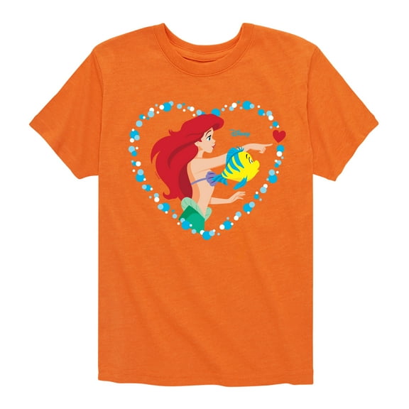 Disney Princess - Ariel - Heart - Valentine's Day - Youth Short Sleeve Graphic T-Shirt