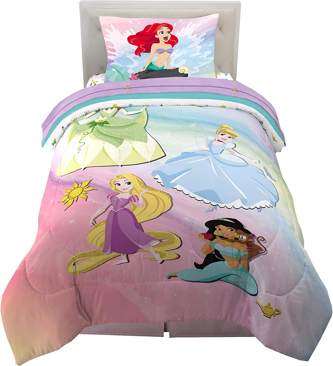 Disney Princess Ariel Kids Bedding Super Soft Comforter And Sheet Set