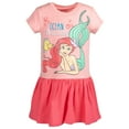 thumbnail image 1 of Disney Princess Ariel Little Girls French Terry Dress Toddler to Big Kid, 1 of 5