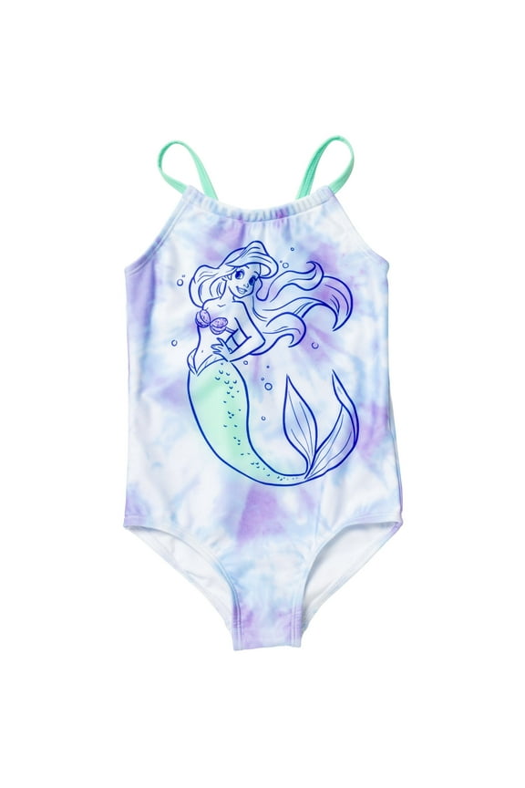 Princess Ariel Little Girls One Piece Bathing Suit Toddler to Big Kid