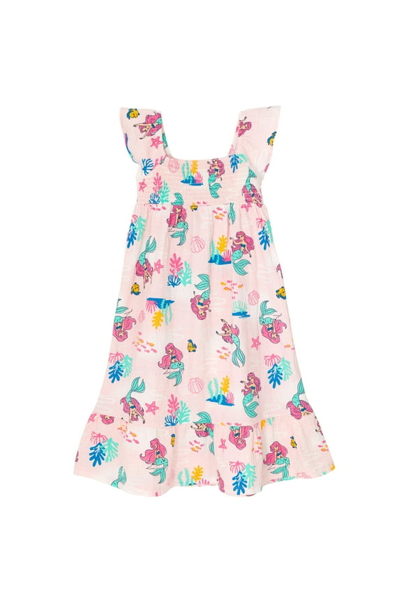 Princess Ariel Little Mermaid Smocked Dress Toddler to Big Kid