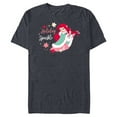 thumbnail image 1 of Disney Princess Ariel Mermaid Christmas Holiday Sparkle - Short Sleeve Blended T-Shirt for Adults - Customized-Navy Heather, 1 of 5