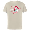 thumbnail image 1 of Disney Princess Ariel Mermaid Christmas Holiday Sparkle - Short Sleeve Cotton T-Shirt for Adults - Customized-Natural, 1 of 5