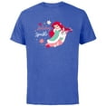 thumbnail image 1 of Disney Princess Ariel Mermaid Christmas Holiday Sparkle - Short Sleeve Cotton T-Shirt for Adults - Customized-Royal Heather, 1 of 5