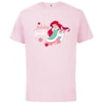 thumbnail image 1 of Disney Princess Ariel Mermaid Christmas Holiday Sparkle - Short Sleeve Cotton T-Shirt for Adults - Customized-Soft Pink, 1 of 5
