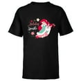 thumbnail image 1 of Disney Princess Ariel Mermaid Christmas Holiday Sparkle - Short Sleeve T-Shirt for Kids - Customized-Black, 1 of 5