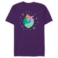 thumbnail image 1 of Disney Princess Ariel Mermaid Holiday Christmas Ornament - Short Sleeve Blended T-Shirt for Adults - Customized-Purple, 1 of 5