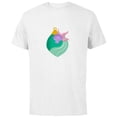 thumbnail image 1 of Disney Princess Ariel Mermaid Holiday Christmas Ornament - Short Sleeve Cotton T-Shirt for Adults - Customized-White, 1 of 5