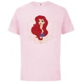 thumbnail image 1 of Disney Princess Ariel Modern Art Deco Style - Short Sleeve Cotton T-Shirt for Adults - Customized-Soft Pink, 1 of 5